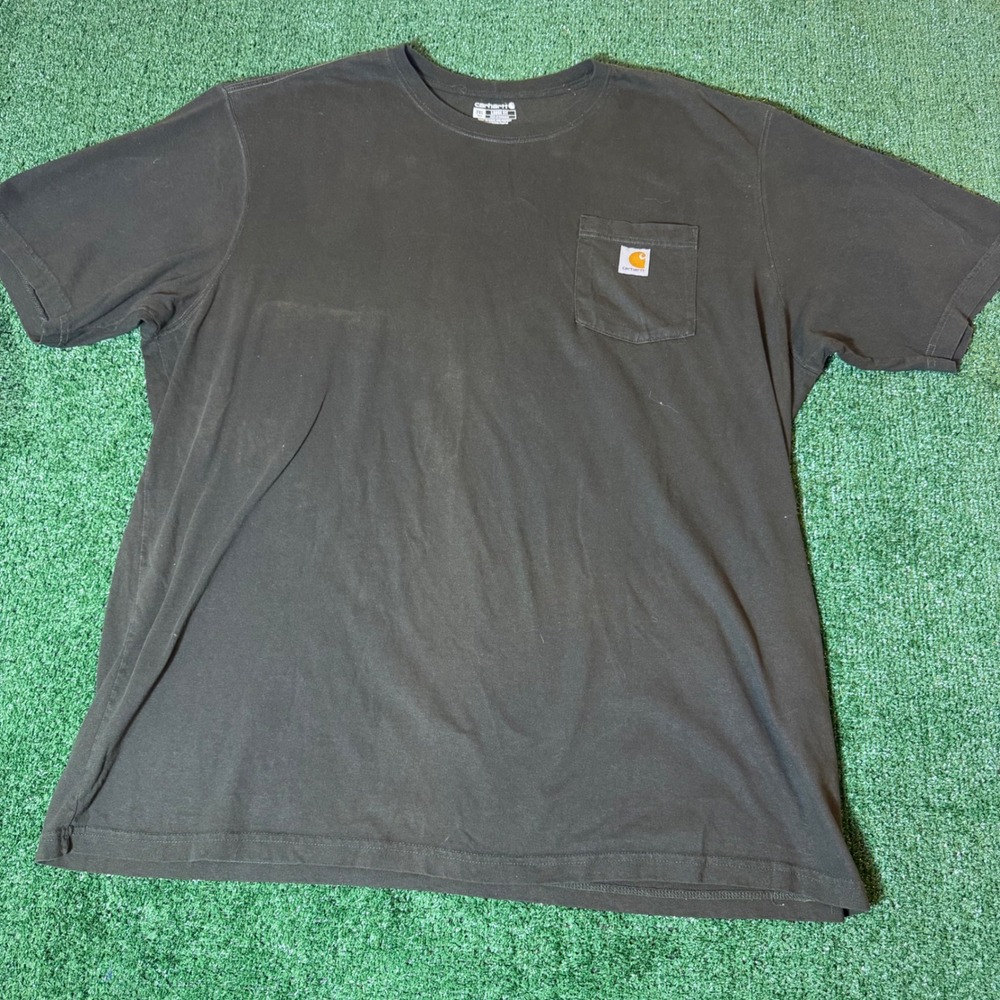 Carhartt Mens 2XL Loose Fit Short Sleeve Pocket T-Shirt Charcoal Gray K87 Shirt